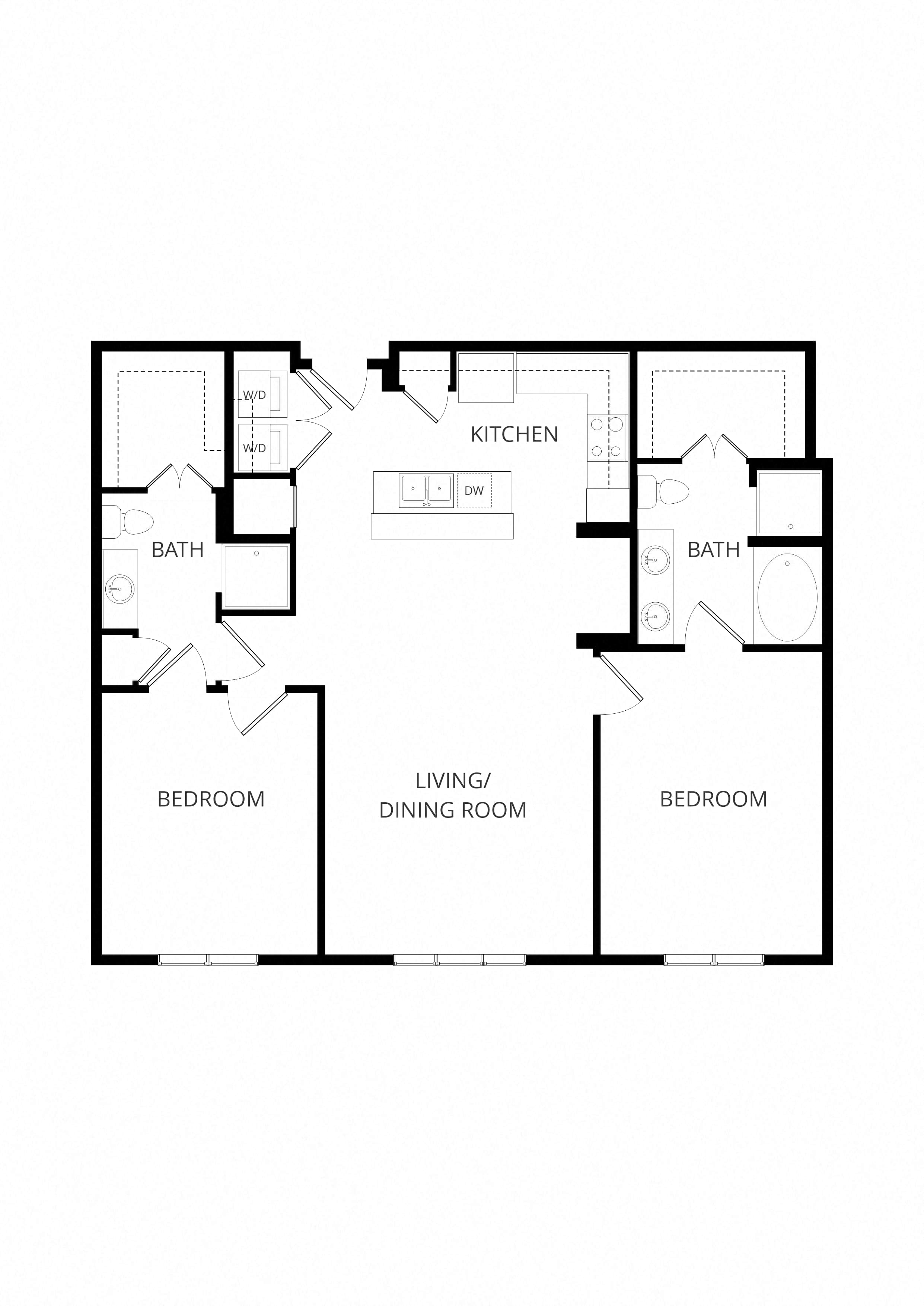 B2_TwoBedroom floor plan